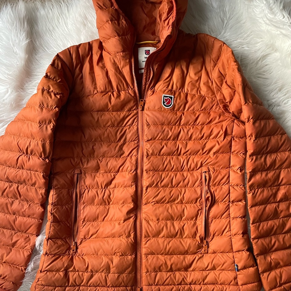 Fjallraven Expedition Orange pack down Jacket